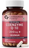 Carbamide Forte Coenzyme Q10 (CoQ10) 200mg with Selenium 40mcg | Supports Heart Health and Vascular Health | 100% Vegetarian – 60 Capsules