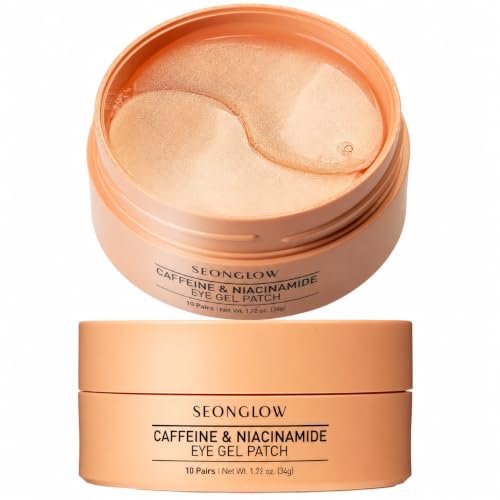 Under Eye Patches Korean Skincare: Caffeine Eye Mask for Dark Circles Puffy Eyes and Eye Bags with Hyaluronic Acid & Niacinamide - Refreshing Eye Care for Wrinkles & Puffiness - Vegan Cruelty-Free